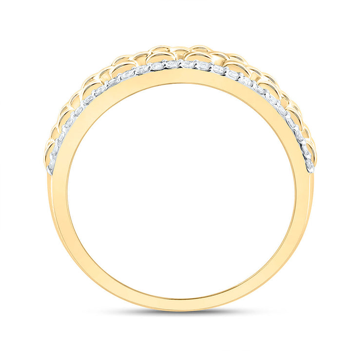 3/8CTW-NAT DIA NK MENS BAND Daisy Joyeria