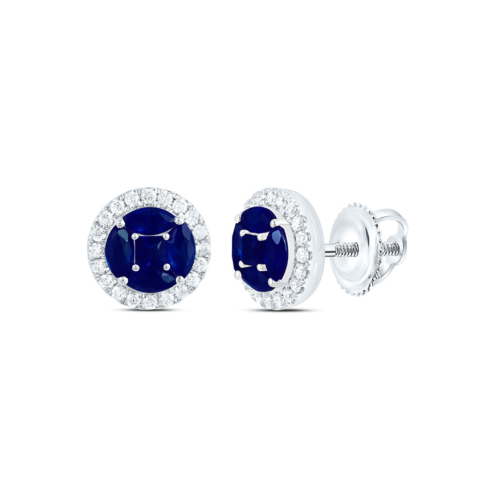 1/4CTW-NAT DIA CN 7/8CT-MQ-BS, 1/5CT-PR-BS NAT GEM EARRING Daisy Joyeria