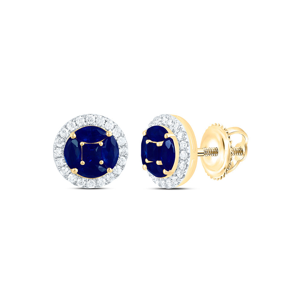 1/4CTW-NAT DIA CN 7/8CT-MQ-BS, 1/5CT-PR-BS NAT GEM EARRING Daisy Joyeria