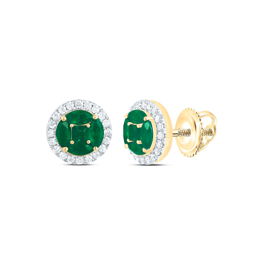 1/4CTW-NAT DIA CN 5/8CT-MQ-EM, 1/6CT-PR-EM NAT GEM EARRING Daisy Joyeria