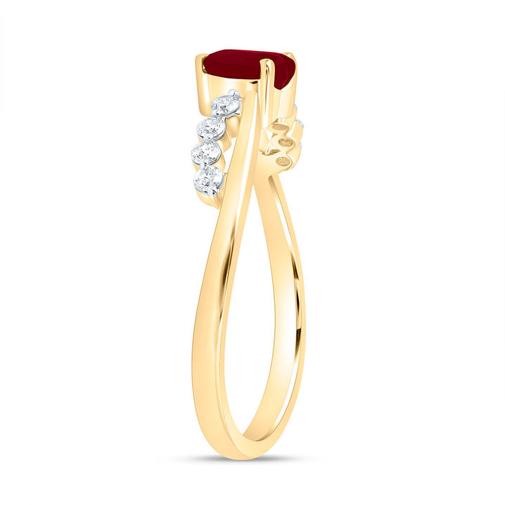 1/8CTW-NAT DIA ANA M 5MM-HT-RU NAT GEM HEART RING Daisy Joyeria