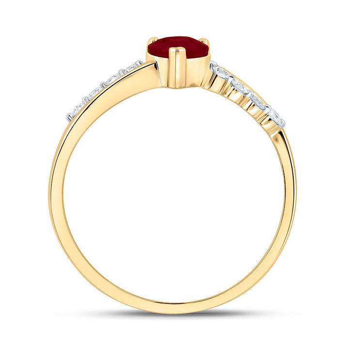 1/8CTW-NAT DIA ANA M 5MM-HT-RU NAT GEM HEART RING Daisy Joyeria