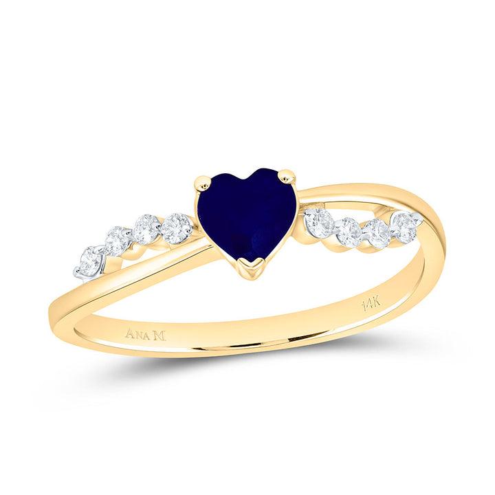 1/8CTW-NAT DIA ANA M 5MM-HT-BS NAT GEM HEART RING Daisy Joyeria