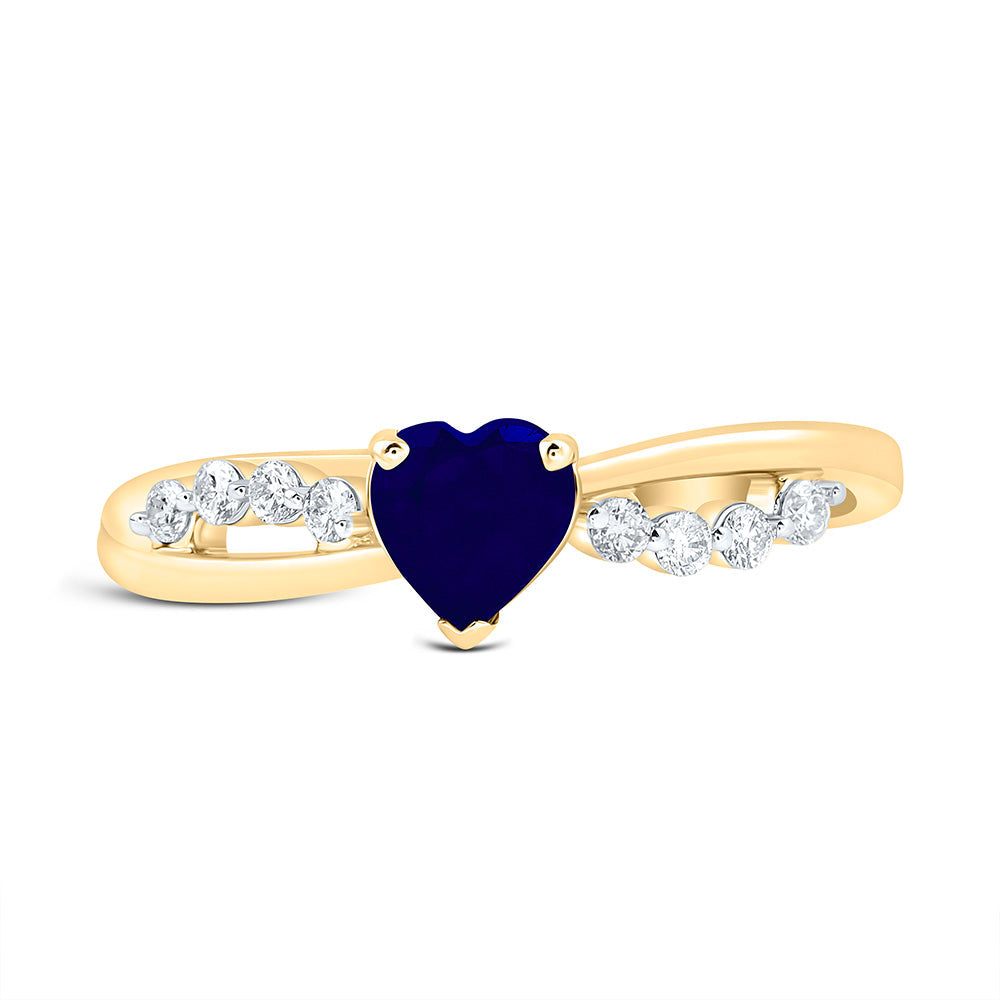 1/8CTW-NAT DIA ANA M 5MM-HT-BS NAT GEM HEART RING Daisy Joyeria