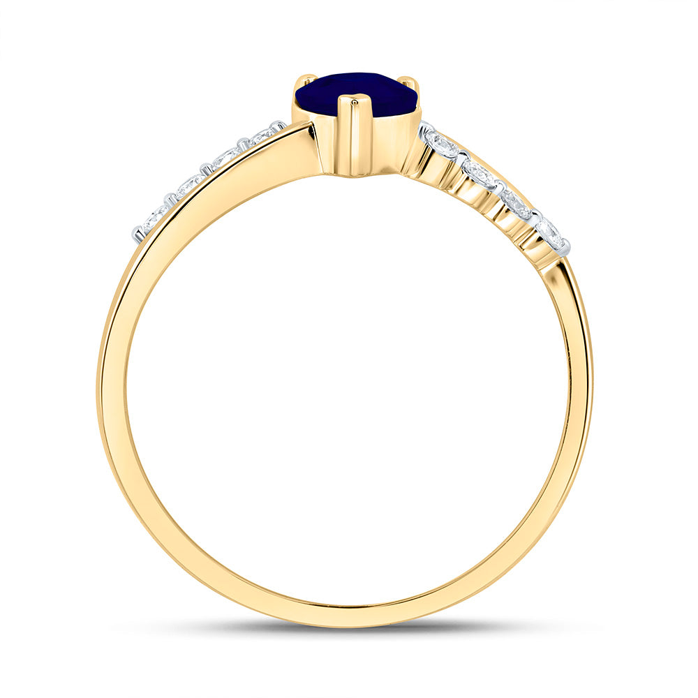 1/8CTW-NAT DIA ANA M 5MM-HT-BS NAT GEM HEART RING Daisy Joyeria