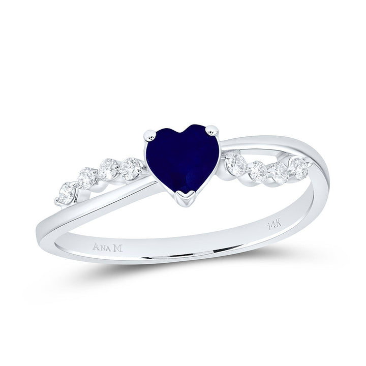 1/8CTW-NAT DIA ANA M 5MM-HT-BS NAT GEM HEART RING Daisy Joyeria