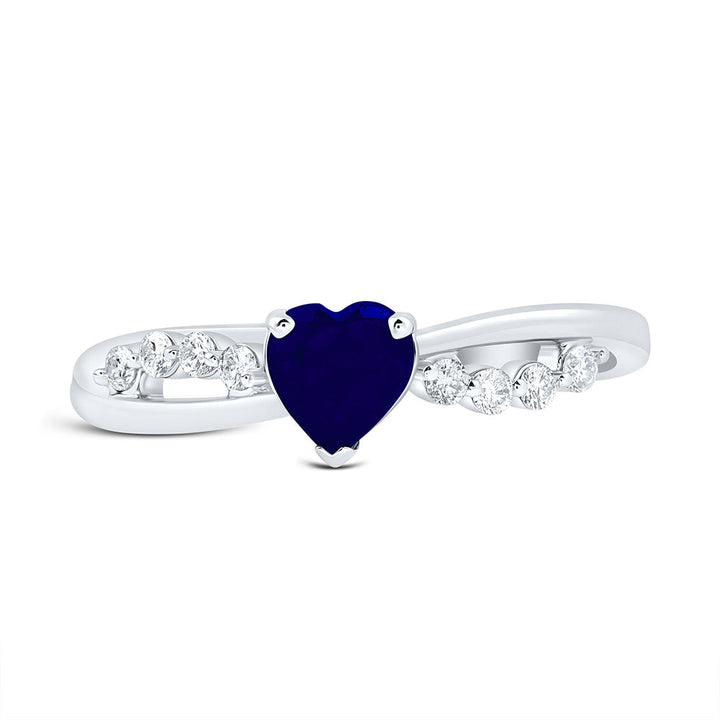 1/8CTW-NAT DIA ANA M 5MM-HT-BS NAT GEM HEART RING Daisy Joyeria