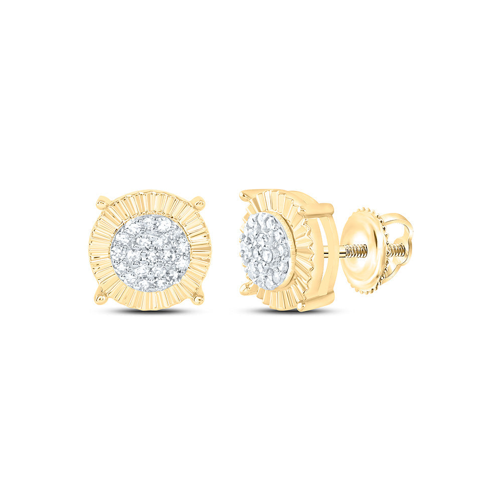 1/6CTW-NAT DIA NK FASHION FANUK ROUND EARRING Daisy Joyeria