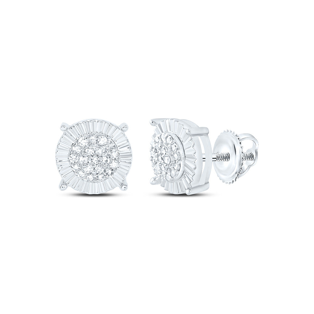 1/6CTW-NAT DIA NK FASHION FANUK ROUND EARRING Daisy Joyeria