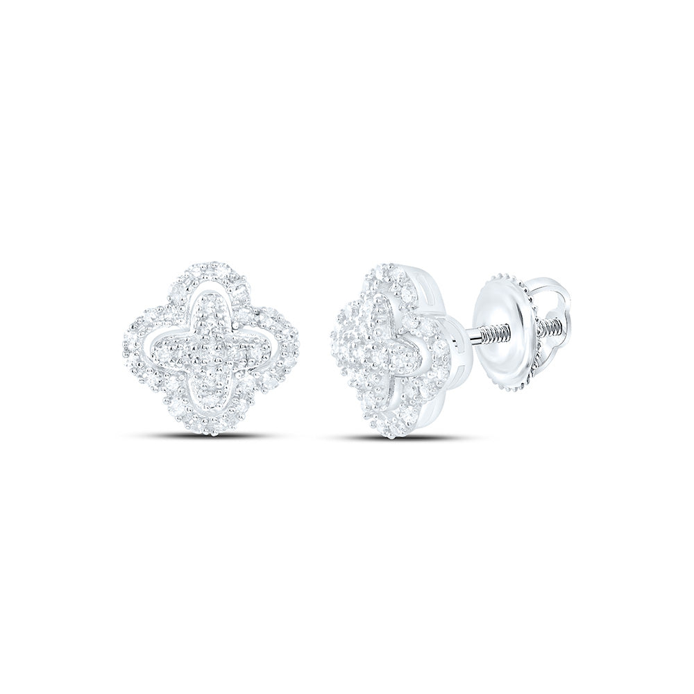 1/6CTW-NAT DIA P1 GIFT CLOVER EARRING Daisy Joyeria