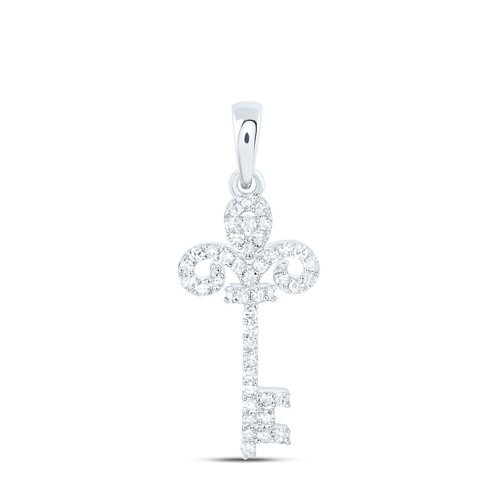 1/5CTW-NAT DIA NK GIFT KEY PENDANT Daisy Joyeria