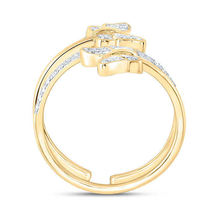 1/4CTW-NAT DIA NK GIFT BUTTERFLY RING Daisy Joyeria