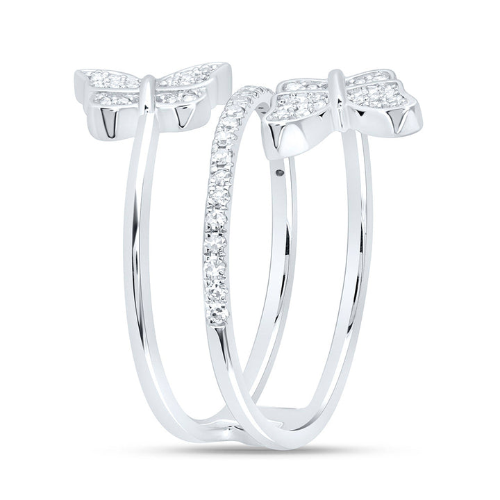 1/4CTW-NAT DIA NK GIFT BUTTERFLY RING Daisy Joyeria