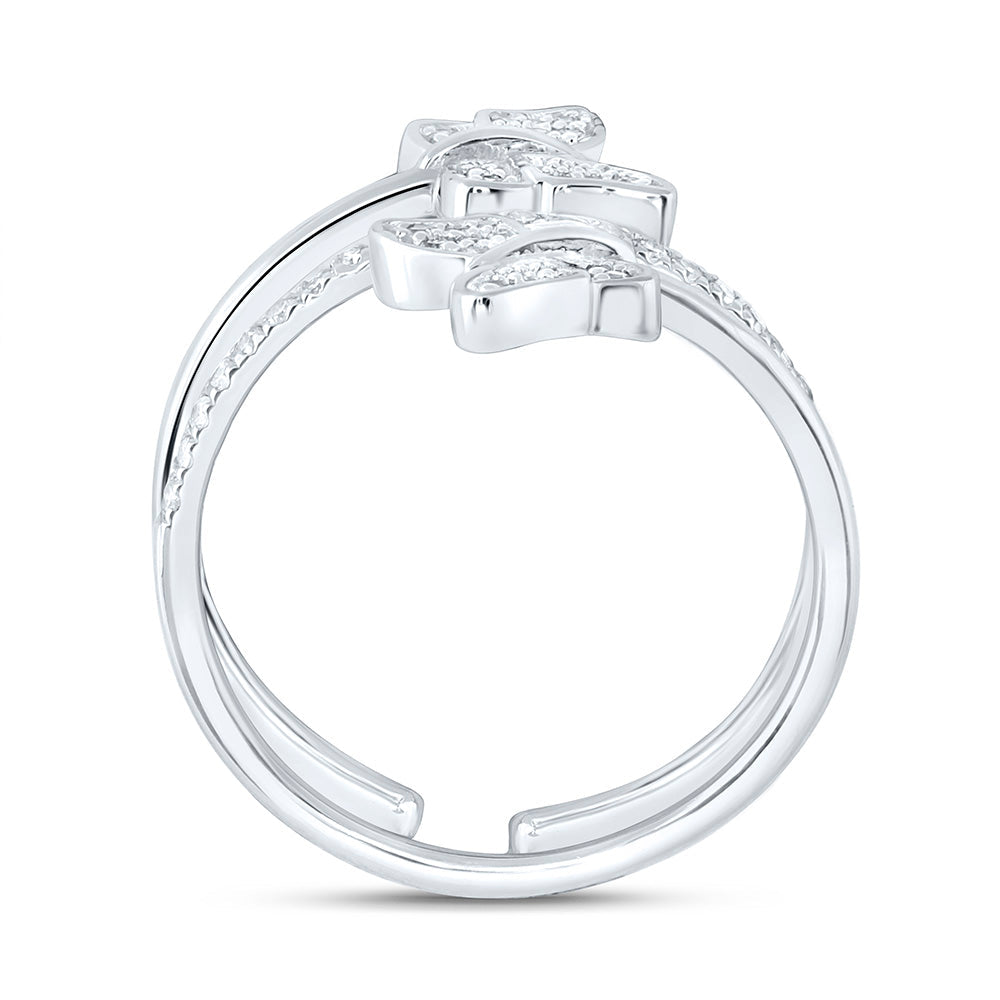 1/4CTW-NAT DIA NK GIFT BUTTERFLY RING Daisy Joyeria