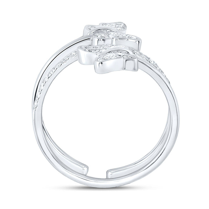 1/4CTW-NAT DIA NK GIFT BUTTERFLY RING Daisy Joyeria