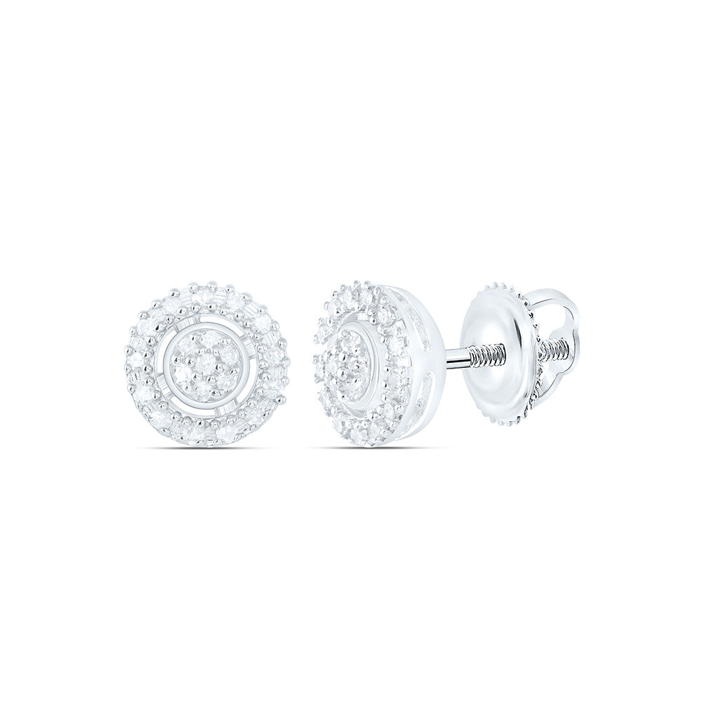 1/8CTW-NAT DIA P1 GIFT ROUND EARRING Daisy Joyeria