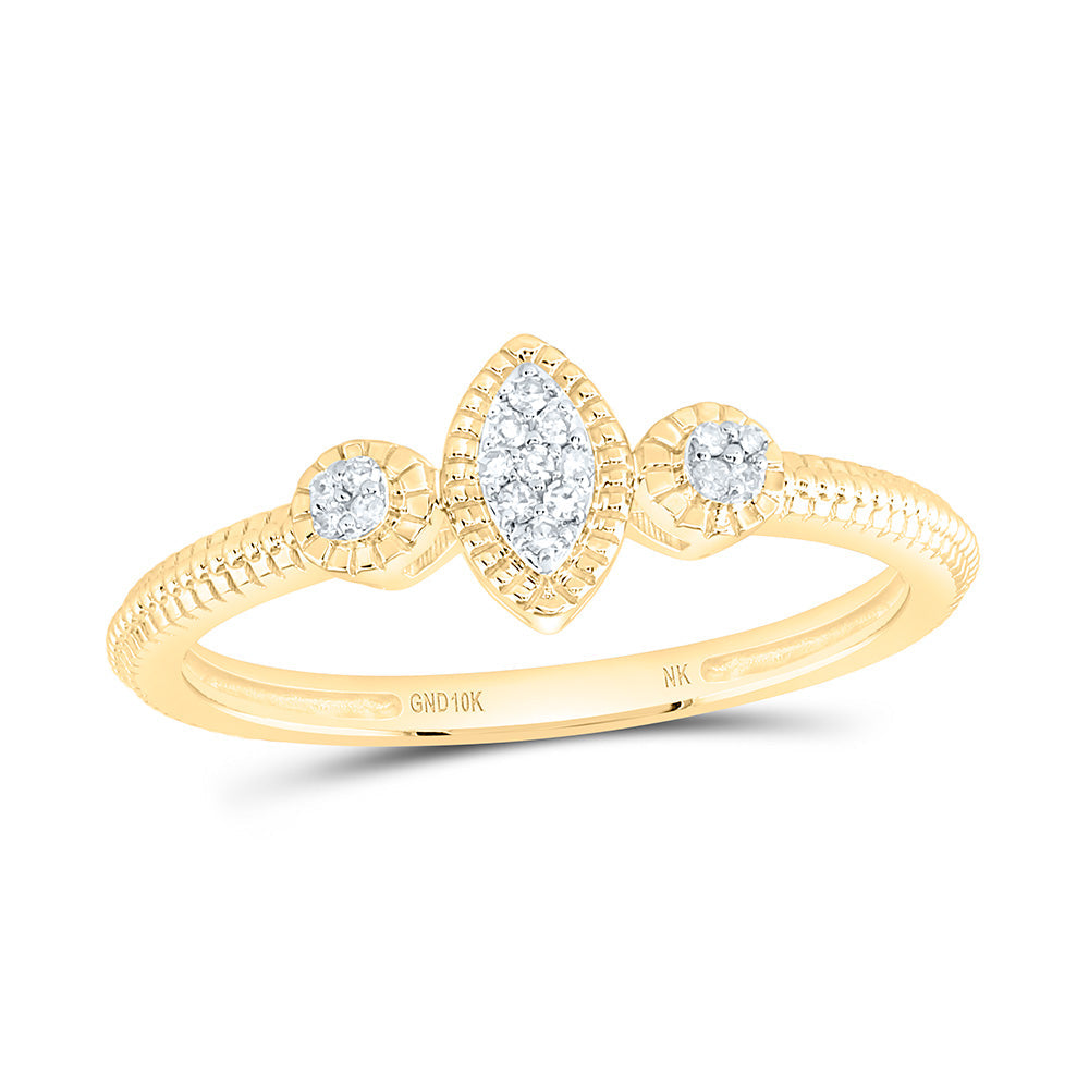 1/20CTW-NAT DIA NK FASHION MARQUISE RING Daisy Joyeria