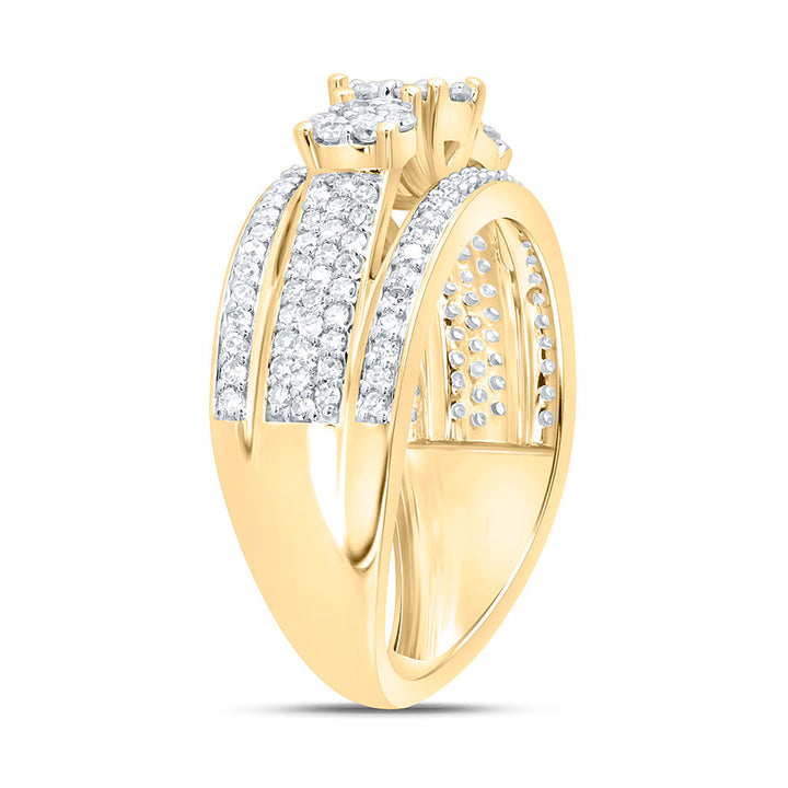 3/4CTW-NAT DIA NK FASHION ROUND RING Daisy Joyeria