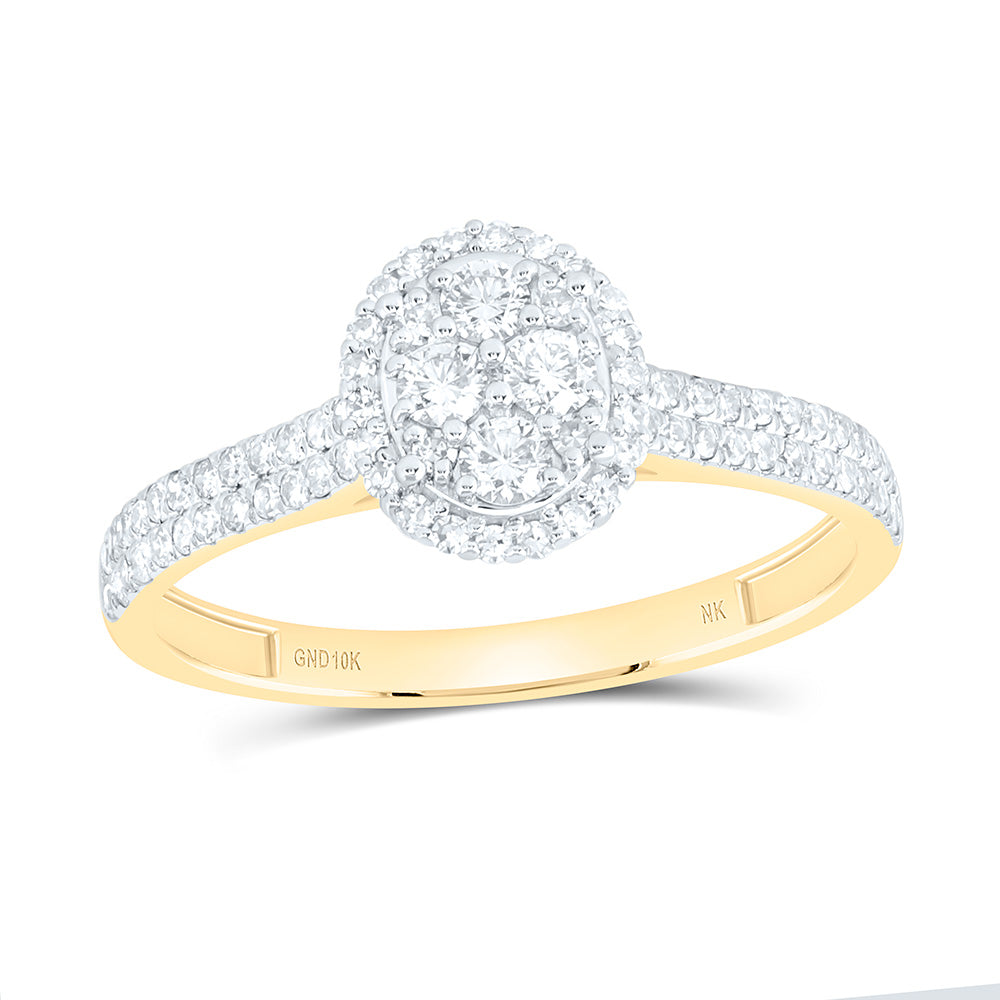 1/2CTW-NAT DIA NK FASHION OVAL RING Daisy Joyeria
