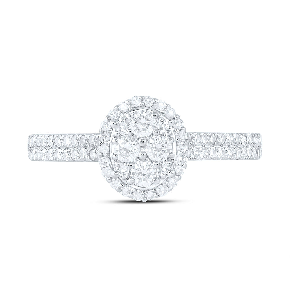 1/2CTW-NAT DIA NK FASHION OVAL RING Daisy Joyeria
