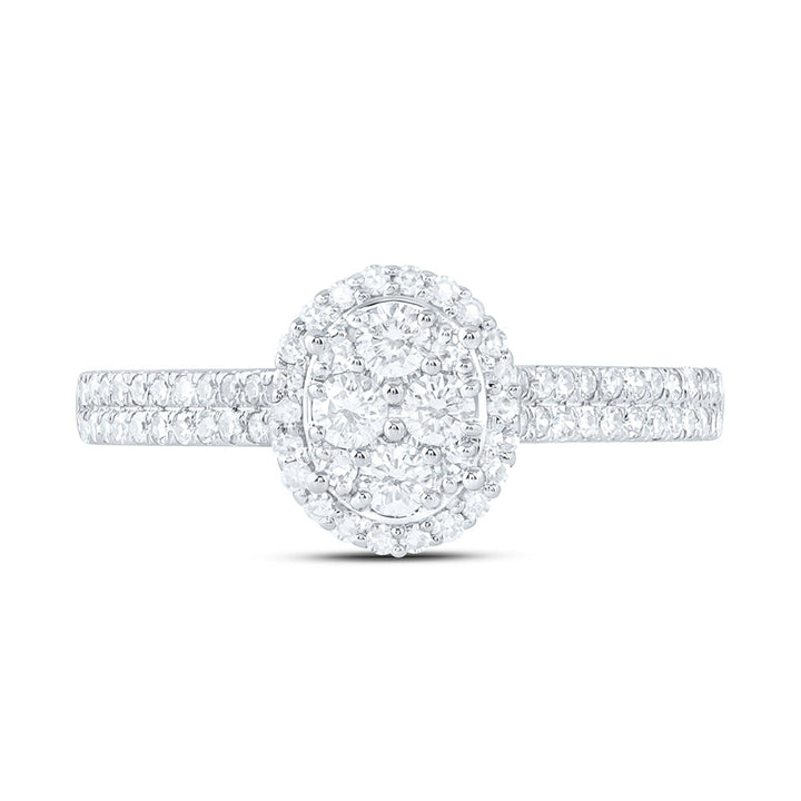 1/2CTW-NAT DIA NK FASHION OVAL RING Daisy Joyeria
