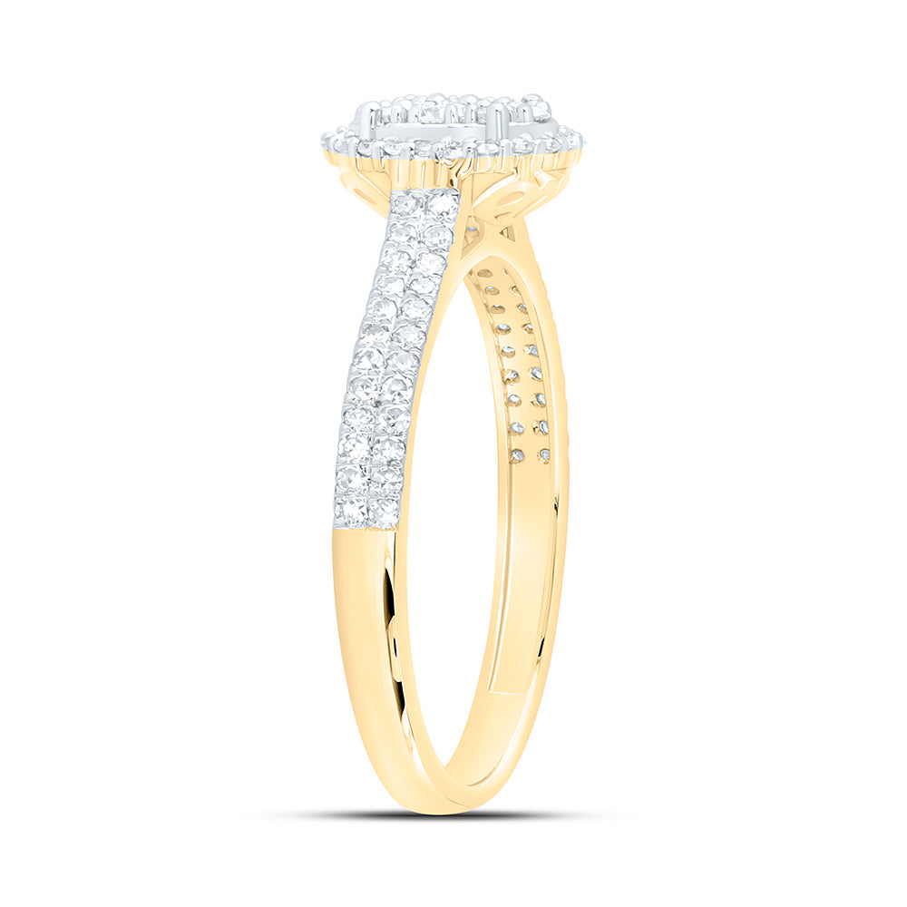 1/2CTW-NAT DIA NK FASHION OVAL RING Daisy Joyeria