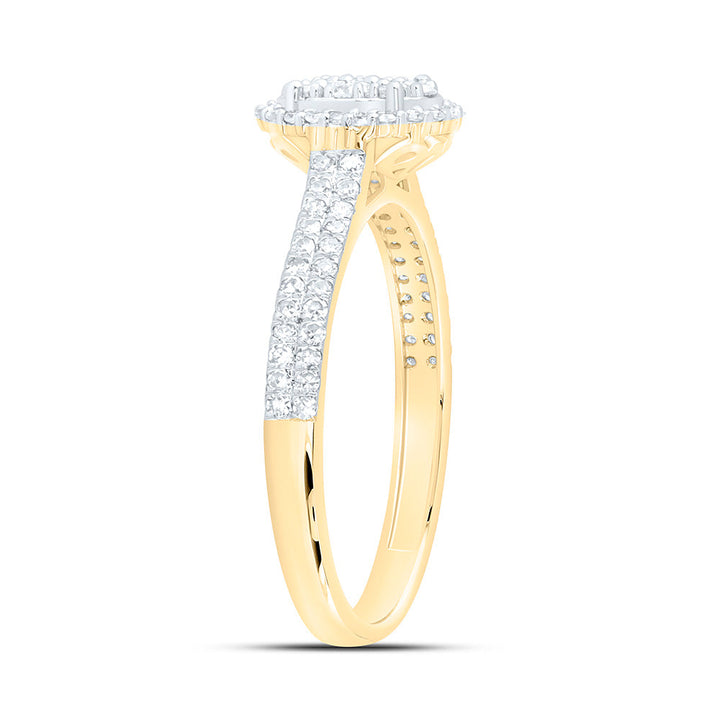 1/2CTW-NAT DIA NK FASHION OVAL RING Daisy Joyeria