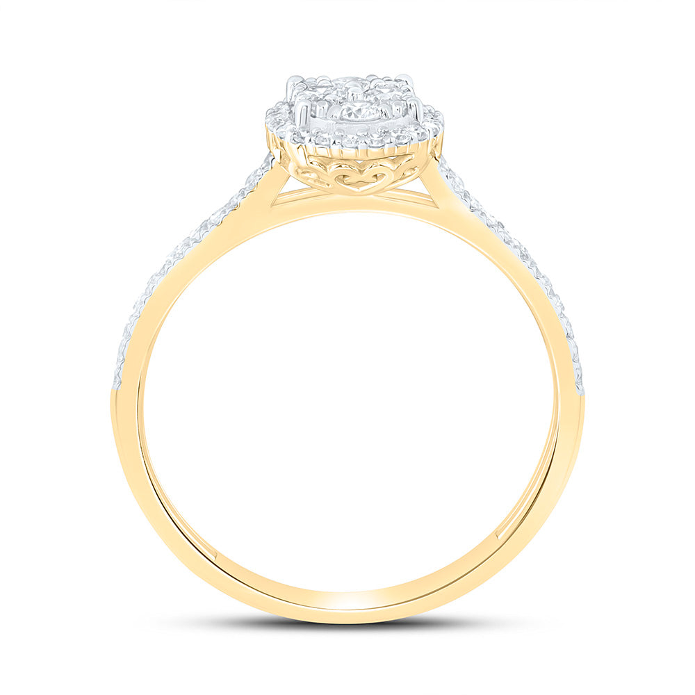 1/2CTW-NAT DIA NK FASHION OVAL RING Daisy Joyeria