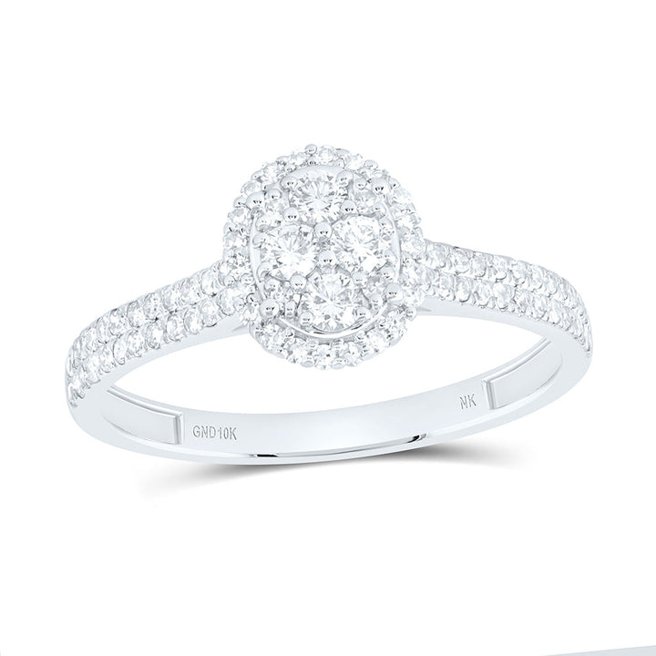 1/2CTW-NAT DIA NK FASHION OVAL RING Daisy Joyeria