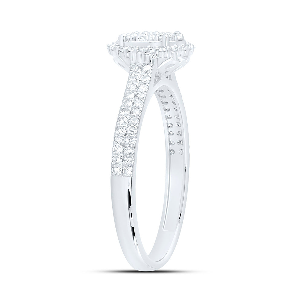 1/2CTW-NAT DIA NK FASHION OVAL RING Daisy Joyeria