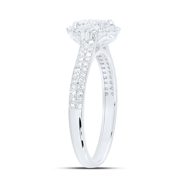 1/2CTW-NAT DIA NK FASHION OVAL RING Daisy Joyeria