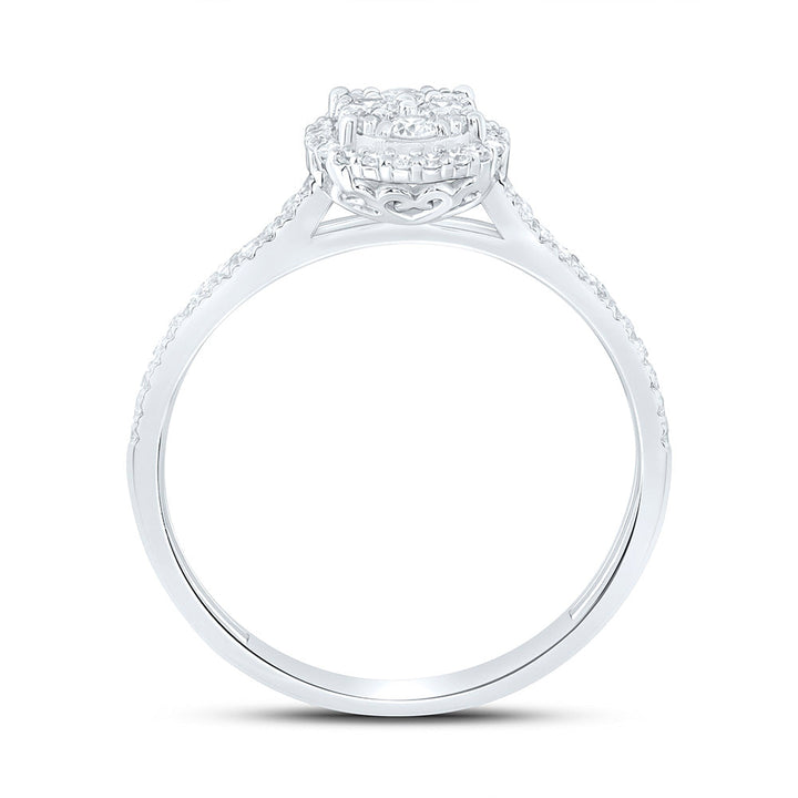 1/2CTW-NAT DIA NK FASHION OVAL RING Daisy Joyeria