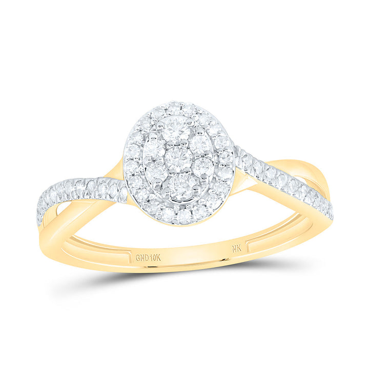 1/3CTW-NAT DIA NK FASHION OVAL RING Daisy Joyeria