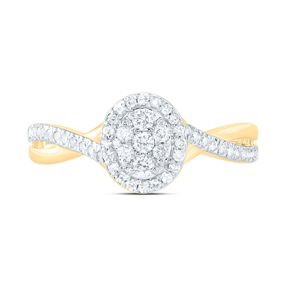 1/3CTW-NAT DIA NK FASHION OVAL RING Daisy Joyeria
