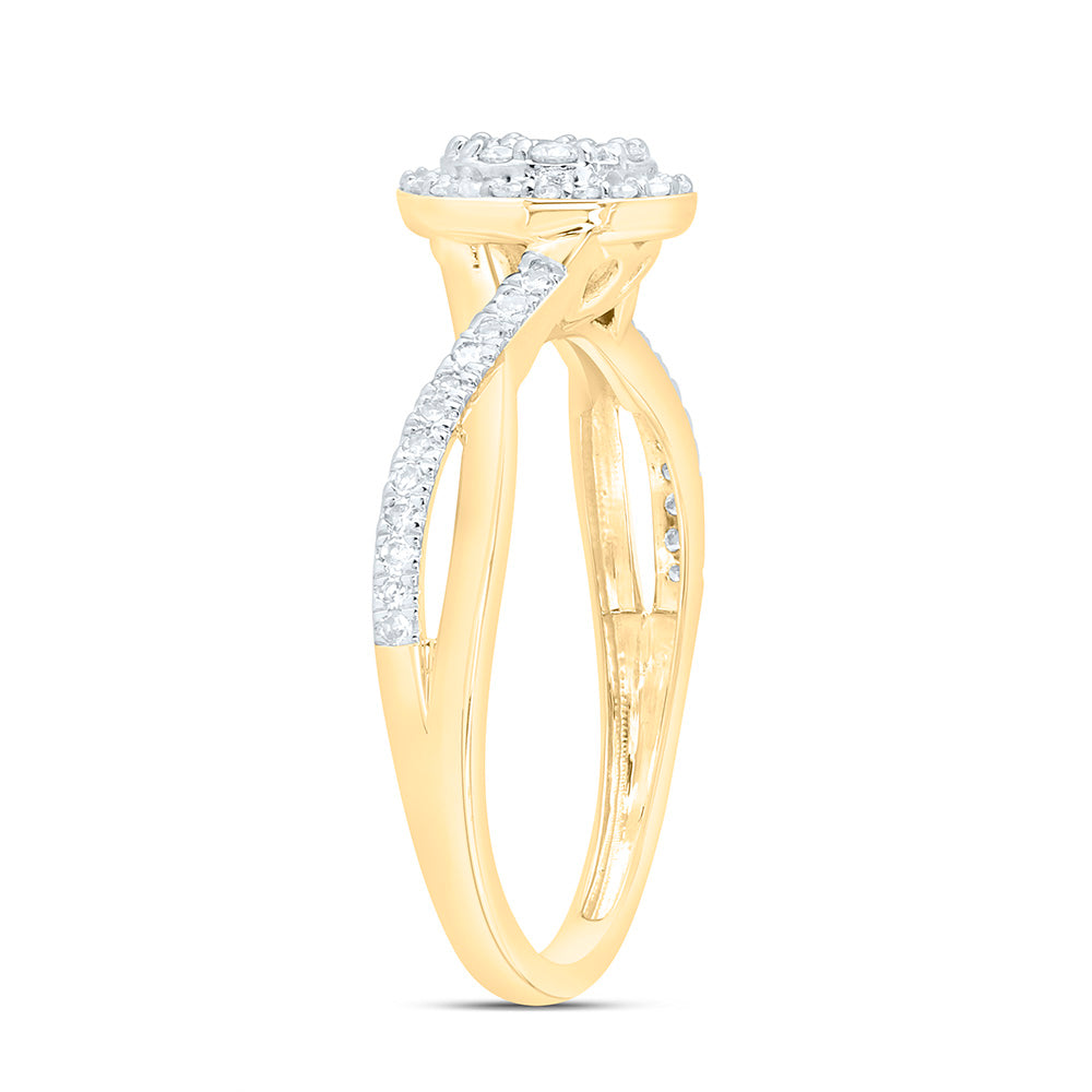 1/3CTW-NAT DIA NK FASHION OVAL RING Daisy Joyeria