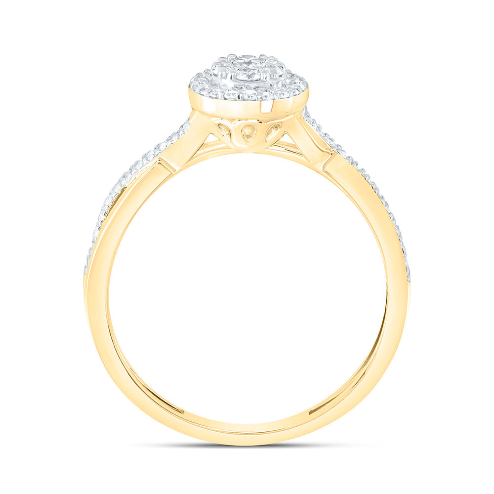 1/3CTW-NAT DIA NK FASHION OVAL RING Daisy Joyeria