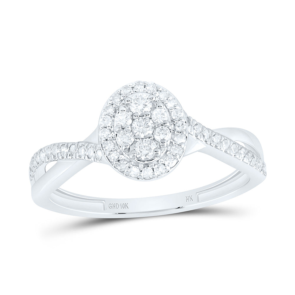 1/3CTW-NAT DIA NK FASHION OVAL RING Daisy Joyeria