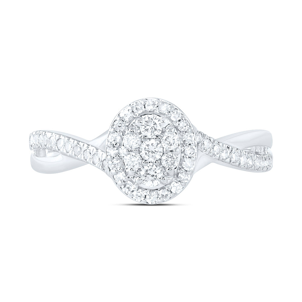 1/3CTW-NAT DIA NK FASHION OVAL RING Daisy Joyeria