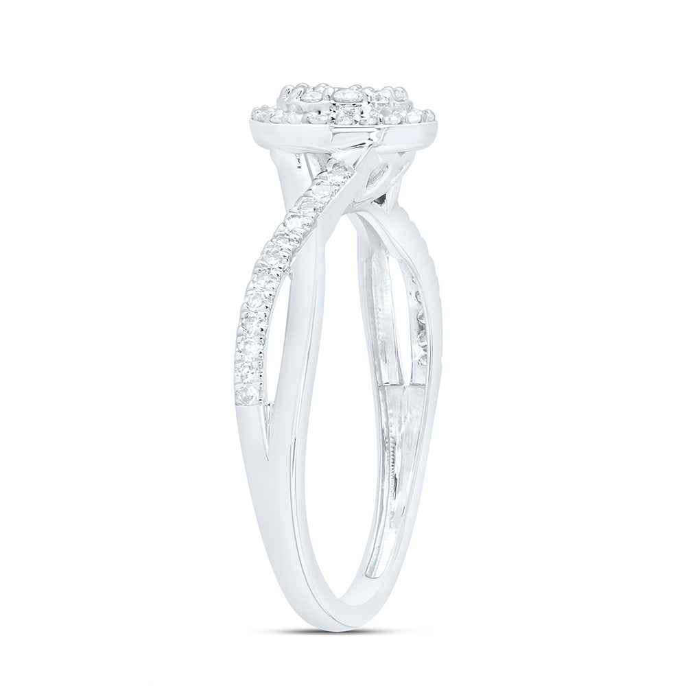 1/3CTW-NAT DIA NK FASHION OVAL RING Daisy Joyeria
