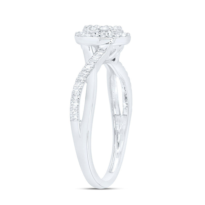 1/3CTW-NAT DIA NK FASHION OVAL RING Daisy Joyeria