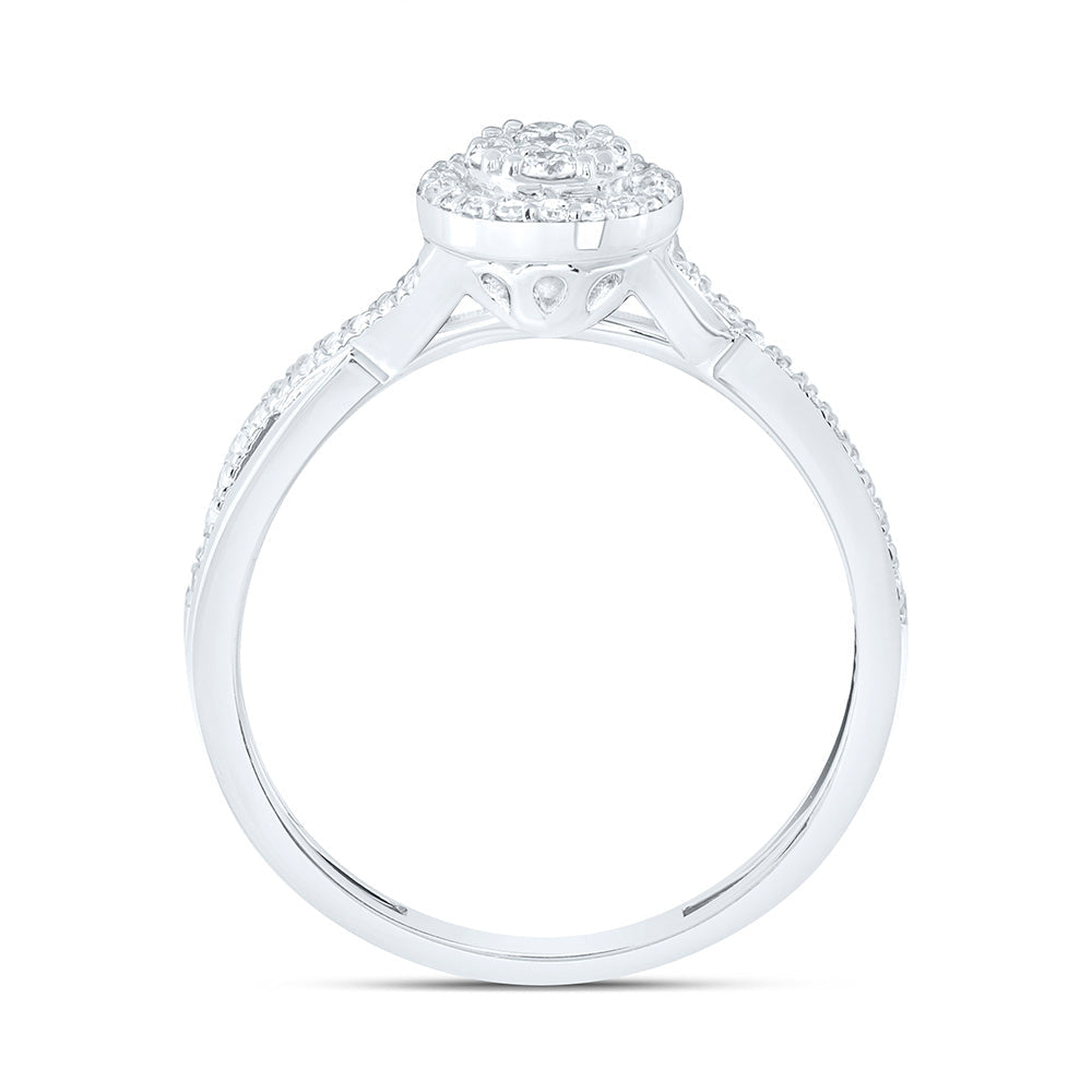 1/3CTW-NAT DIA NK FASHION OVAL RING Daisy Joyeria