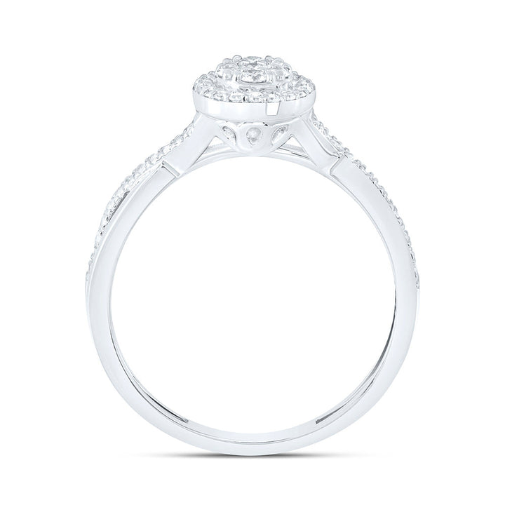 1/3CTW-NAT DIA NK FASHION OVAL RING Daisy Joyeria