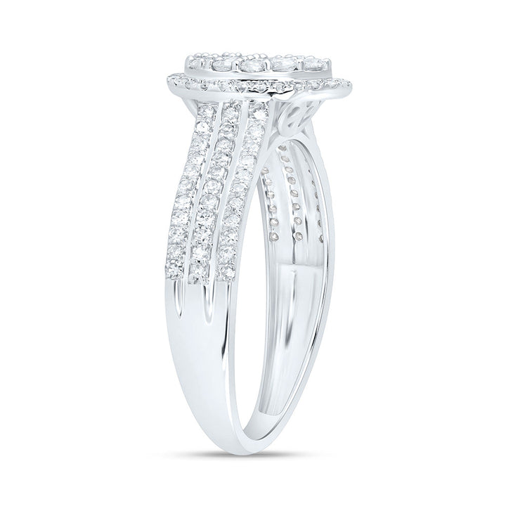 5/8CTW-NAT DIA NK FASHION PEAR RING Daisy Joyeria