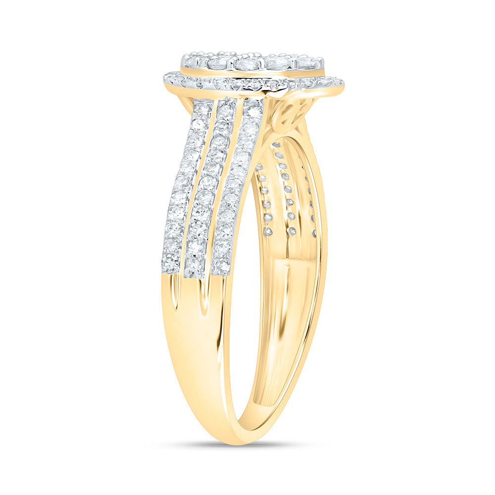5/8CTW-NAT DIA NK FASHION PEAR RING Daisy Joyeria