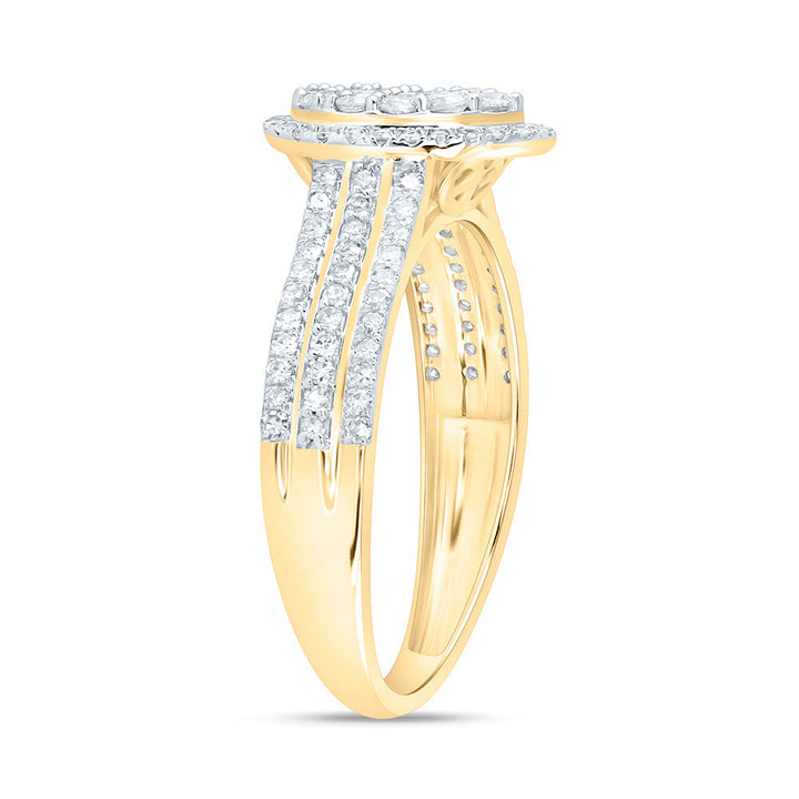 5/8CTW-NAT DIA NK FASHION PEAR RING Daisy Joyeria