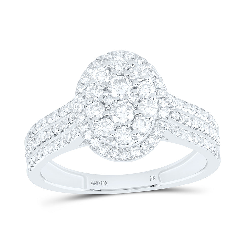 3/4CTW-NAT DIA NK FASHION OVAL RING Daisy Joyeria