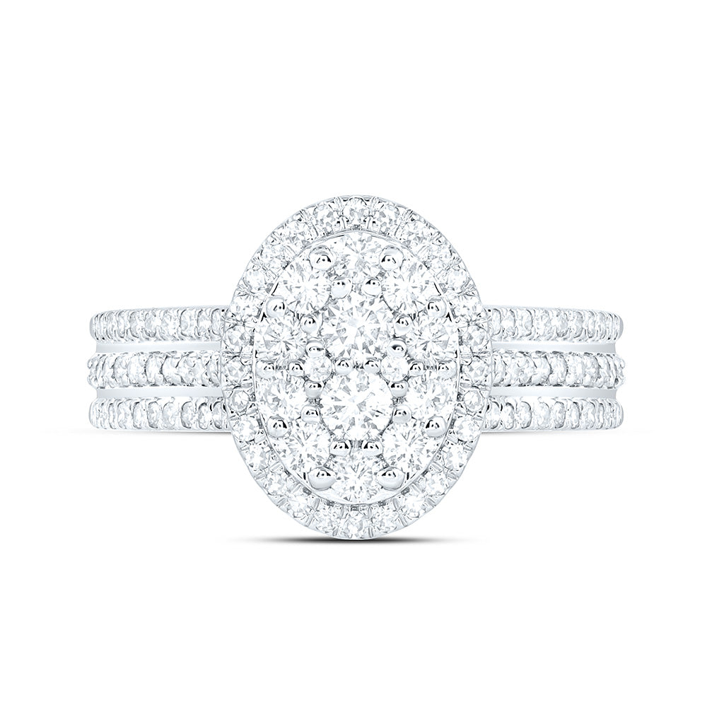3/4CTW-NAT DIA NK FASHION OVAL RING Daisy Joyeria