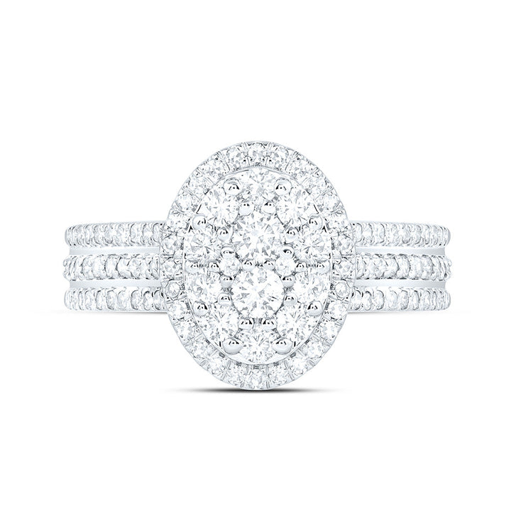 3/4CTW-NAT DIA NK FASHION OVAL RING Daisy Joyeria