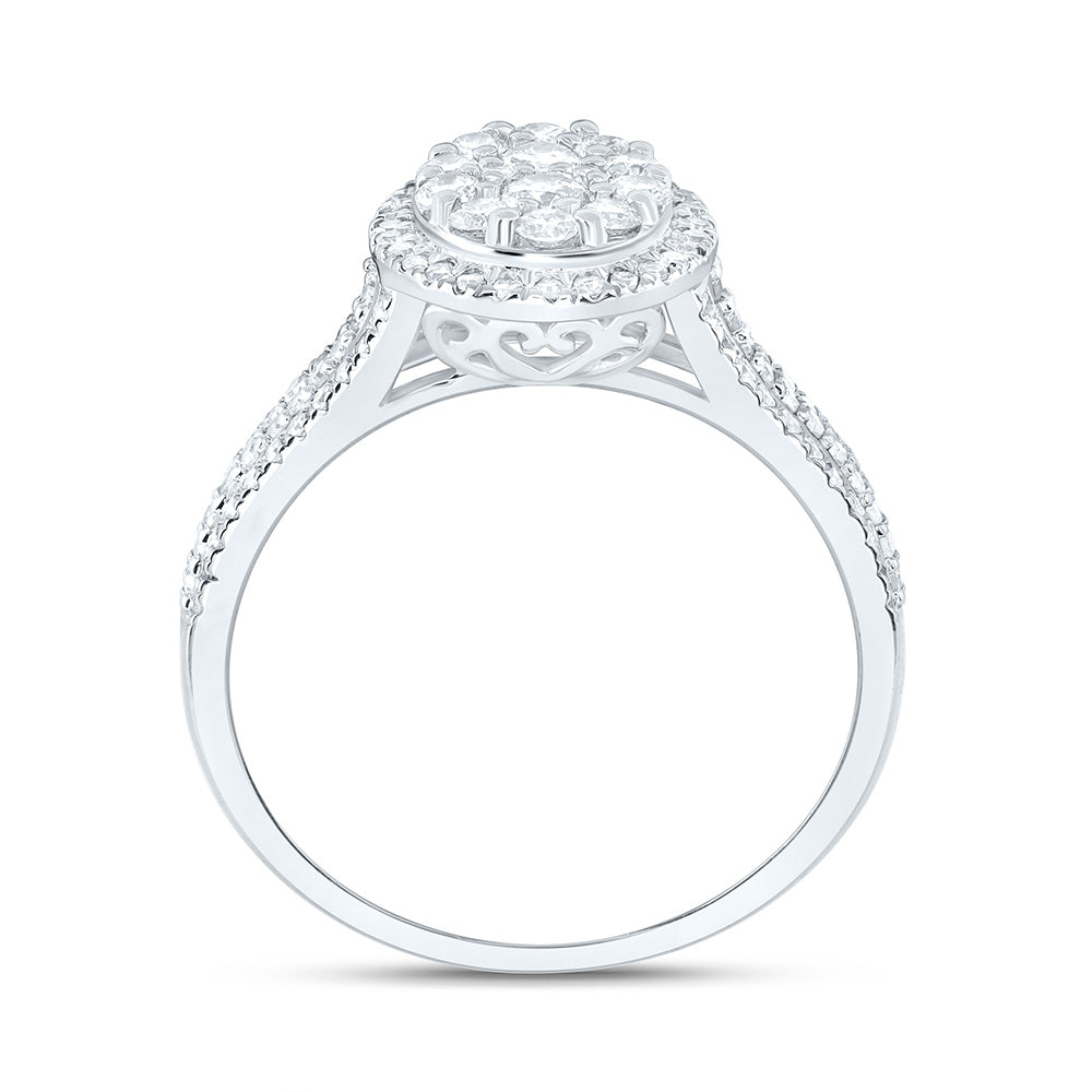 3/4CTW-NAT DIA NK FASHION OVAL RING Daisy Joyeria