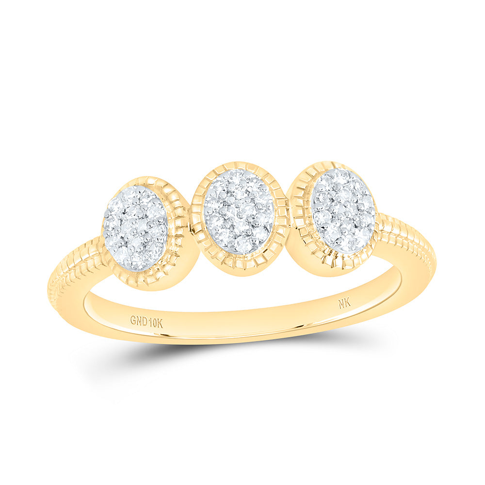 1/6CTW-NAT DIA NK FASHION OVAL RING Daisy Joyeria